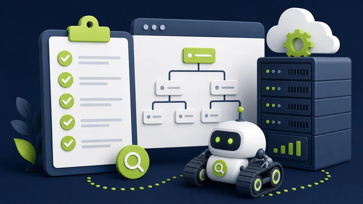 Illustration technisches SEO und Indexierung