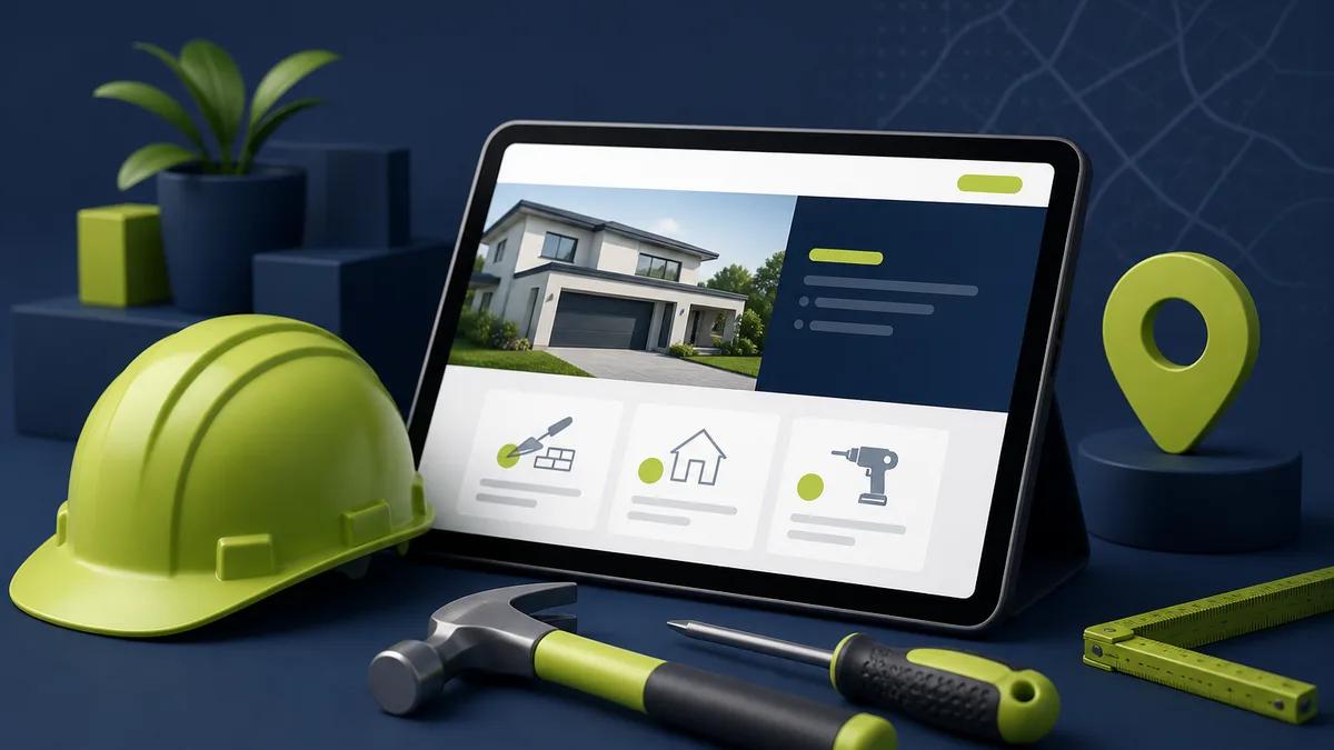 Illustration Webseite für Handwerker